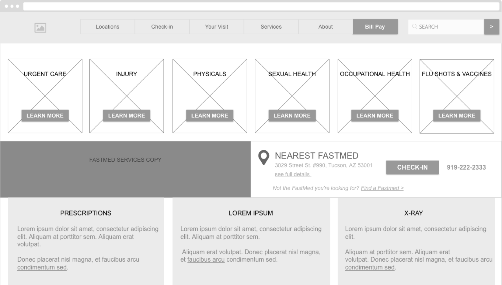 fastmed wireframes